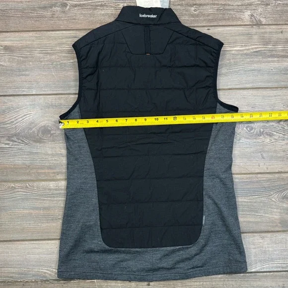 Icebreaker Women's MerinoLoft Wool Vest Black Jet Heather Size Medium  NEW - Picture 5 of 7